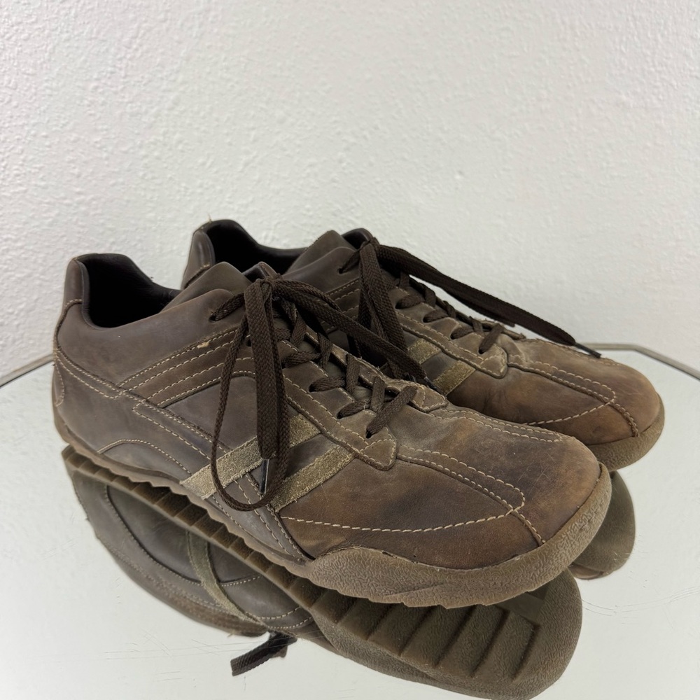 ARIZONA Vintage 2000s Brown Leather Suede Lace Up Casual Bowler Oxford Sneakers